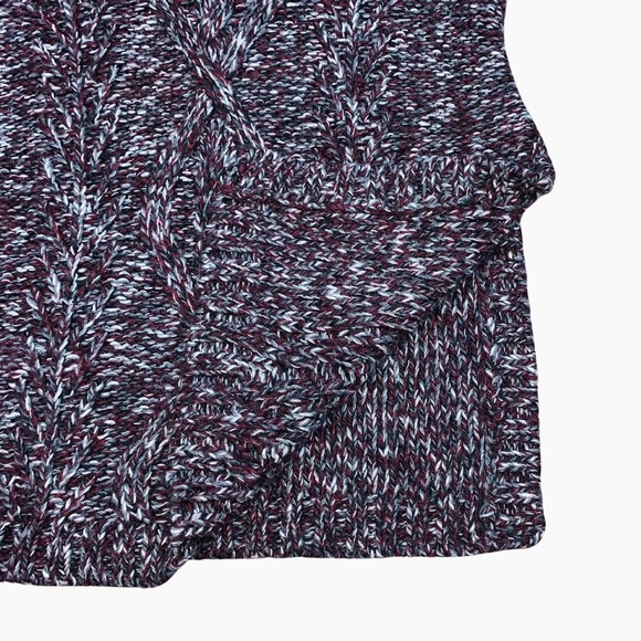 Madewell Firelight Marled Pullover Wool Alpaca Sweater Burgundy Chunky Winter - Picture 7 of 15